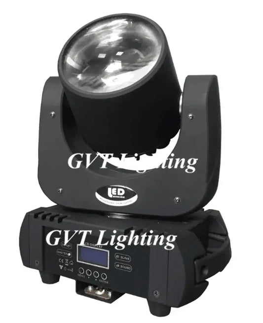 Black gvt lighting 60w super beam led moving head spotlight with clear lens and control panel for dj stage lighting