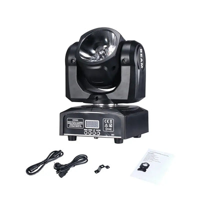 Black beam brand 65w rgbw beam led moving head spotlight with circular lens and control panel for disco use