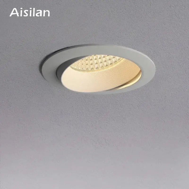Aisilan DecorBites™ 7.5cm recessed led downlight ceiling spot with sleek white design and warm diffused illumination