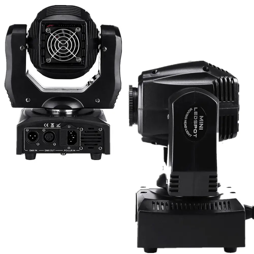 Black decorbites 75w led moving head spot light with cooling fan and control ports for dj beam effects