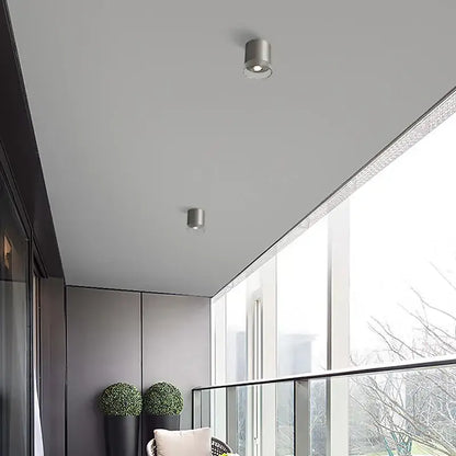 Two sleek cylindrical recessed ceiling lights with brushed nickel finish decorbites 7w high cri 97 led downlight for living room