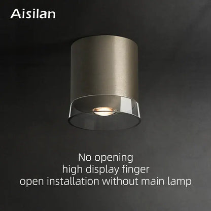 Aisilan decorbites 7w high cri 97 led cylindrical ceiling light with brushed nickel finish and warm living room glow