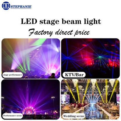 Decorbites™ 8-eye rgbw beam laser moving head light with vibrant multi-colored beams for dj disco stage performances