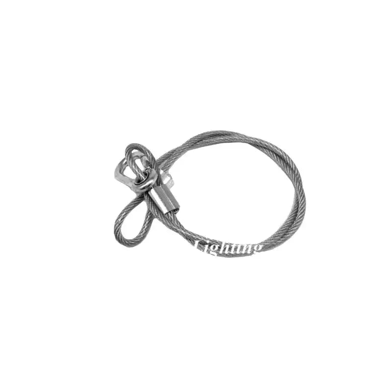 Silver steel stage light safety cable with metal clasp for secure light safety in DecorBites™ 85cm pack of 10