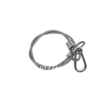 Silver steel stage light safety cable 85cm with carabiner clip for secure light safety pack of 10 by DecorBites