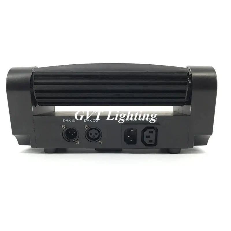 Black gvt lighting dmx-controlled stage lights with ribbed housing and multiple ports for 8x10w led spider use