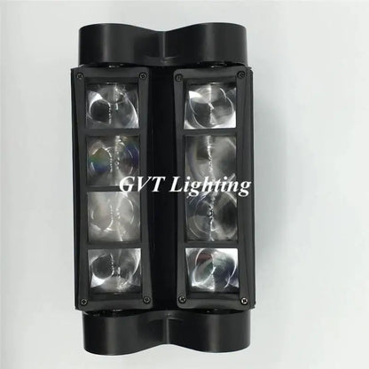 Black dual-channel 8x10w led spider stage lights with eight clear lens panels for ktv disco dj business use