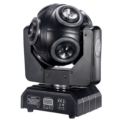 Black 8x15w moving head beam spotlight with spherical housing and multiple lens arrays for dj stage lighting