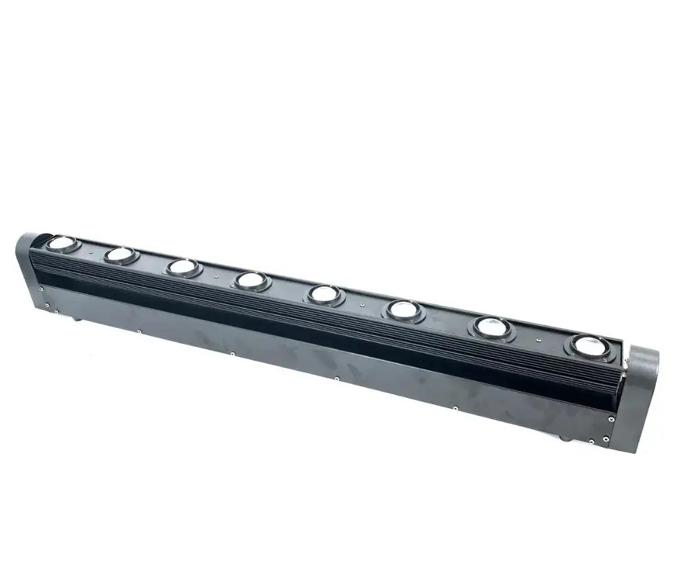 Black led beam light with seven circular fixtures in DecorBites™ 8x15w rgbw moving head led for dj disco party