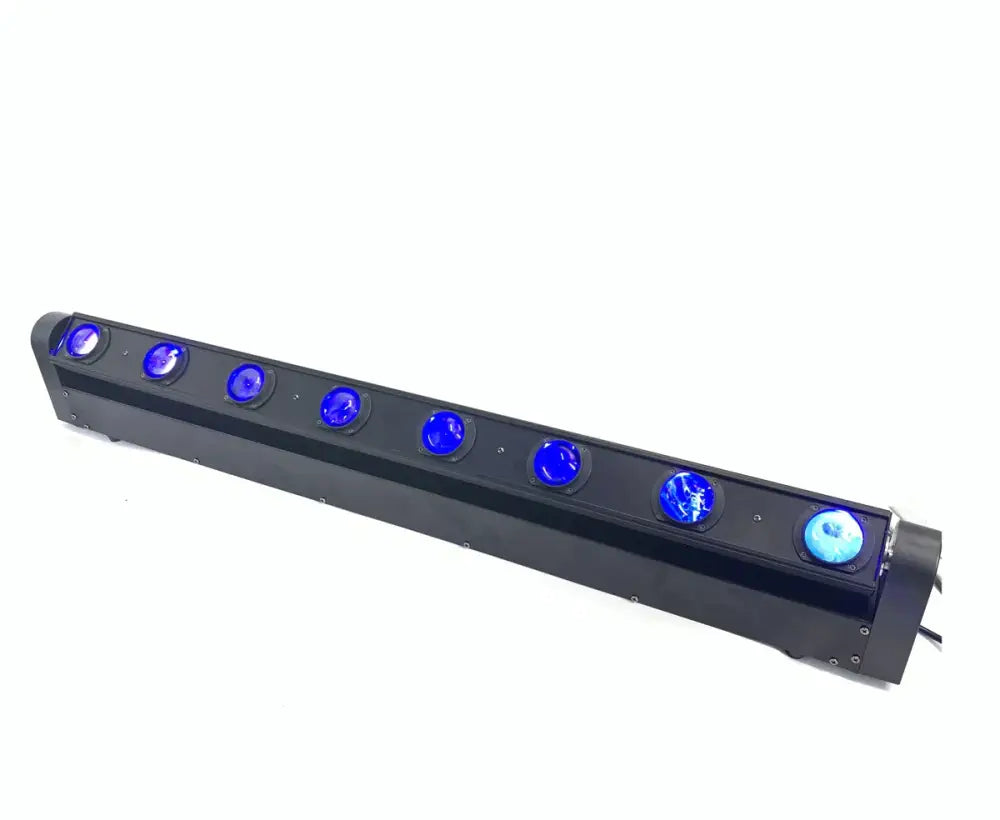 Black led beam light bar with seven blue circular lights for decorbites moving head led dj disco party use