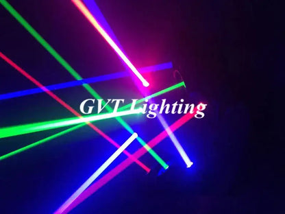 Vibrant multicolored laser beams from decorbites eyes moving head spider laser with 3x3 led stage lighting