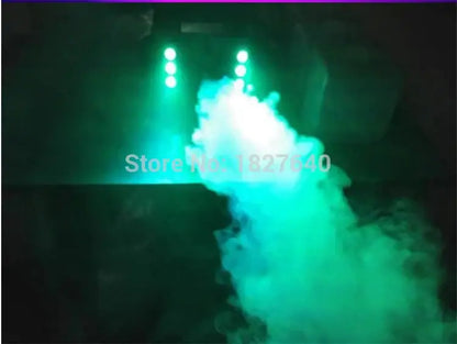 Green illuminated smoke effect produced by the DecorBites™ 900w fog machine ideal for weddings and DJ shows