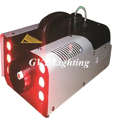 Silver and black DecorBites™ 900w led fog machine with red led light bar for stage use