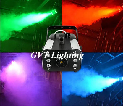 Black and silver decorbites 900w led fog machine with colorful smoke beams for stage lighting effects