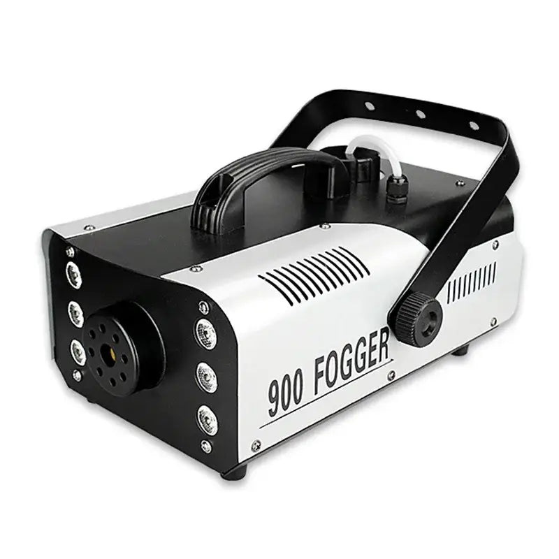 Decorbites™ 900w black and white fogger with sturdy handle ventilation slits and multiple knobs featuring wireless remote control