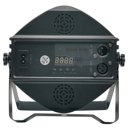 Black metal 9x10w led par light back with digital display and multiple input output ports for stage lighting
