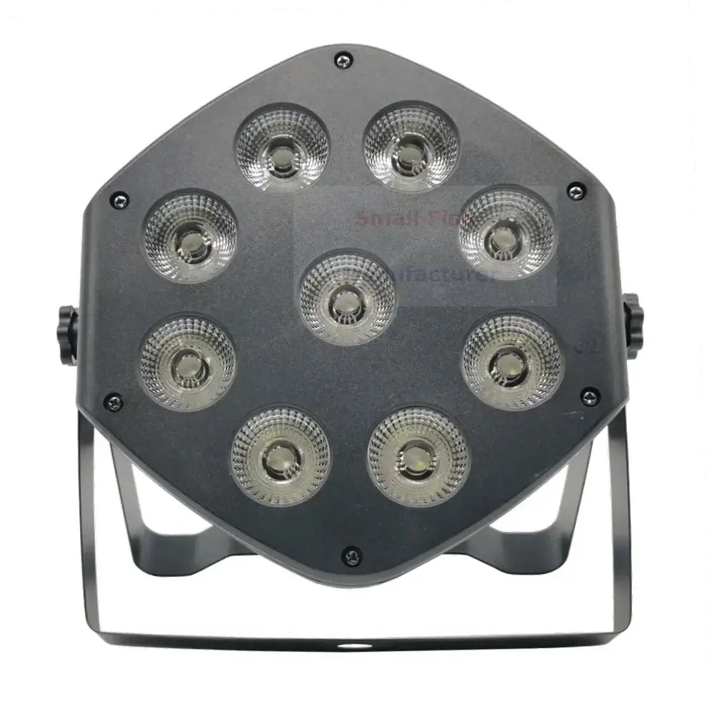 Black octagonal led par light with eight clear lenses 9x10w rgbw for small parties stage lighting by decorbites