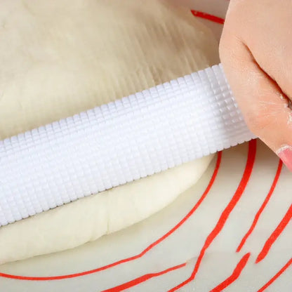 White textured decorbites abs floating point rolling pin made of abs floating for rolling out dough in kitchen