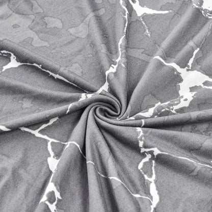 Gray fabric decorbites accent chair cover slipcover with white marble pattern for sofa couch protection