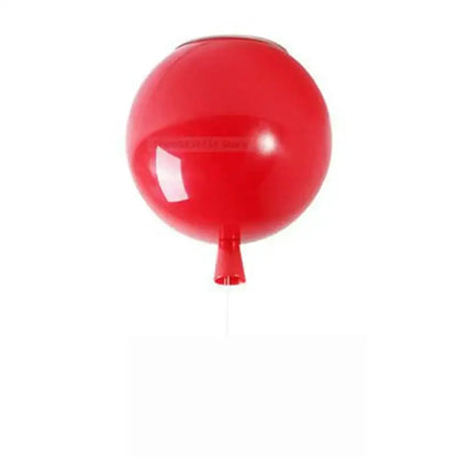 DecorBites™ glossy red acrylic balloon ceiling light with a small stem for modern nordic living room decor
