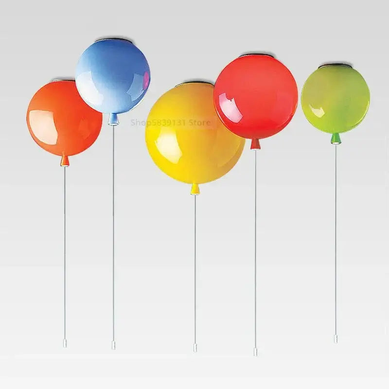 Vibrant glossy orange blue yellow red green acrylic balloon ceiling lights by decorbites for modern nordic rooms