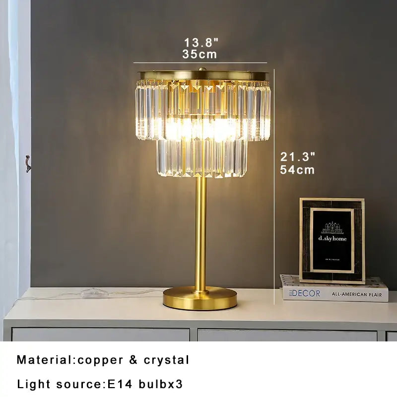 Elegant gold brass crystal floor lamp with cascading prisms from decorbites for luxury living room lighting