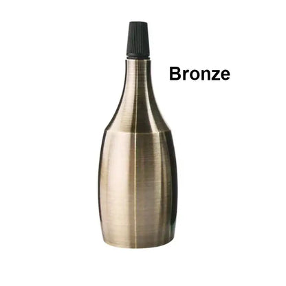 Bronze-colored metal lamp shade with ribbed black cap for decorbites aluminum base e27 led lamp holder industrial fixture