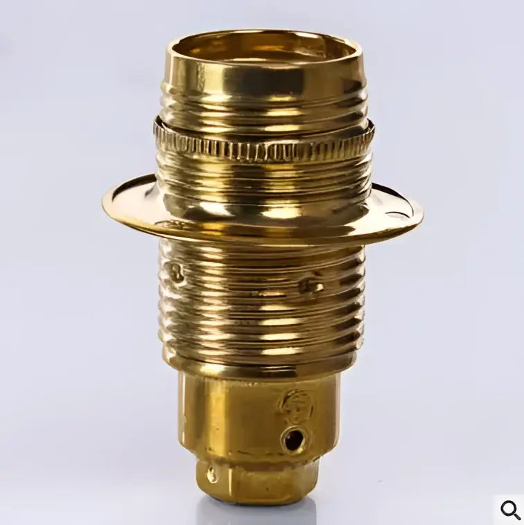 Decorbites™ aluminum e27 lamp holder vintage brass lamp base with threaded design and flanged base in gold color