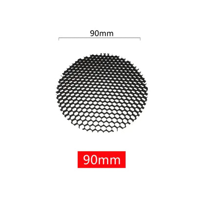 Black circular aluminum honeycomb downlight grill 90mm diameter for spot lighting fixture by DecorBites