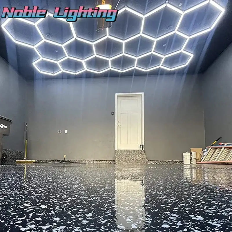 DecorBites aluminum housing hexagon led light bar with honeycomb design and bright white illumination ceiling lamp