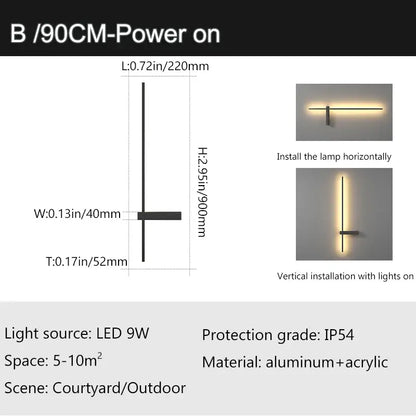 Modern minimalist aluminum outdoor wall sconce by decorbites with ip54 waterproof design for porch and patio lighting