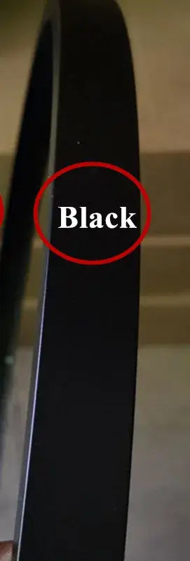 Black leather belt strap shown as part of the decorbites aluminum ring chandelier vintage led ceiling light fixture
