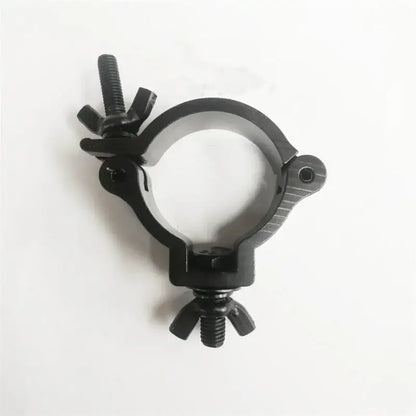 Black metal pipe clamp with adjustable wing nuts for decorbites aluminum stage lights truss securing tubing