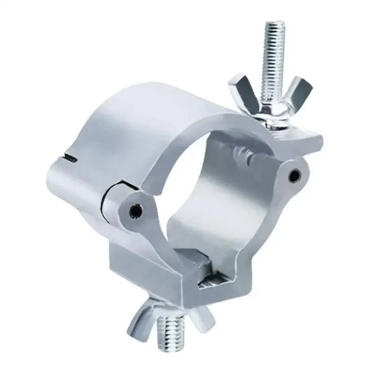 Silver aluminum stage lights truss clamp with threaded bolt and wing nut for secure fastening by DecorBites aluminum stage