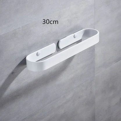 White sleek 30cm decorbites aluminum towel holder wall mounted aluminum towel holder with minimalist design