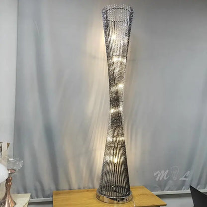 DecorBites™ Aluminum Tower Floor Lamp for Living Room Decor – Modern LED Standing Light