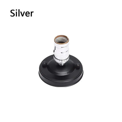 Silver and black decorbites aluminum vintage retro e27 socket ceiling light fixture with threaded bulb holder and switch