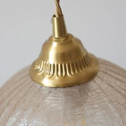 Gold-toned brass DecorBites amber glass wall lights with textured crackled glass globe amber glass led sconce for home décor