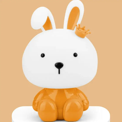 Decorbites™ animal light bear rabbit led night light white and orange bunny with golden crown for bedroom decoration and baby gift