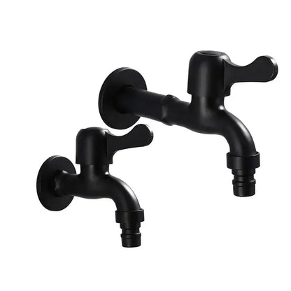 Black brass bibcock tap by decorbites antique black with matte finish and integrated hose connectors for outdoor use