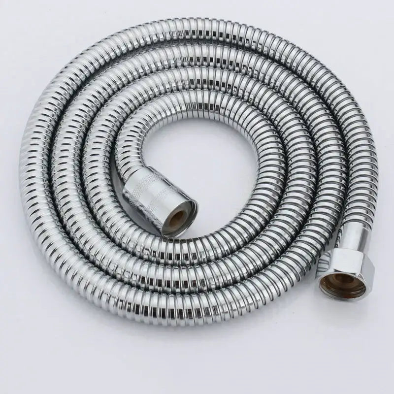 DecorBites™ antique brass 59 hand shower hose with flexible chrome-finished metal pipe and threaded connectors