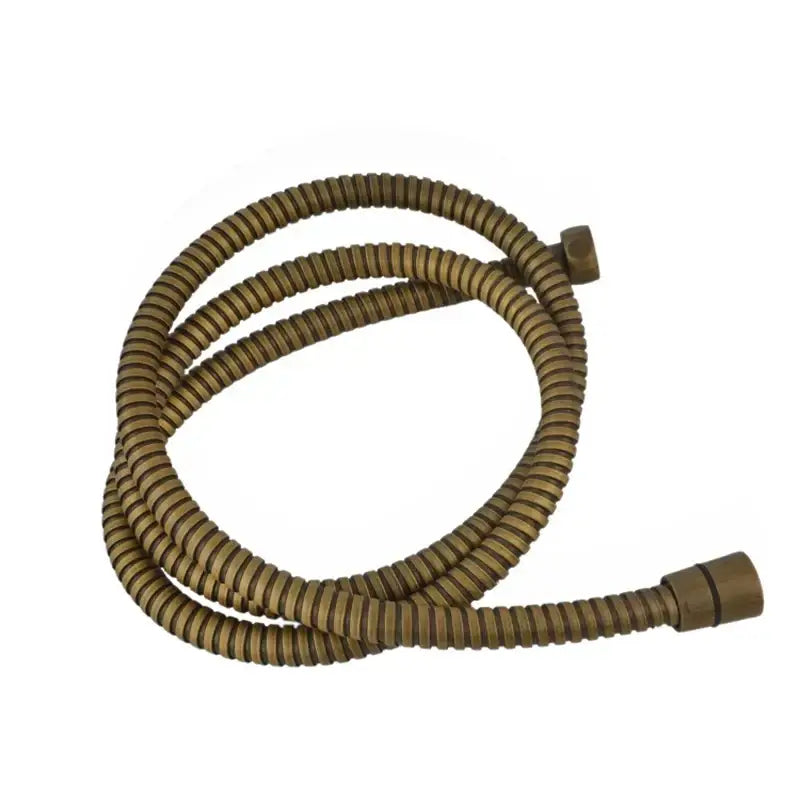 Decorbites™ antique brass 59 hand shower hose with bronze coiled metal and brass-finished connectors for flexible use
