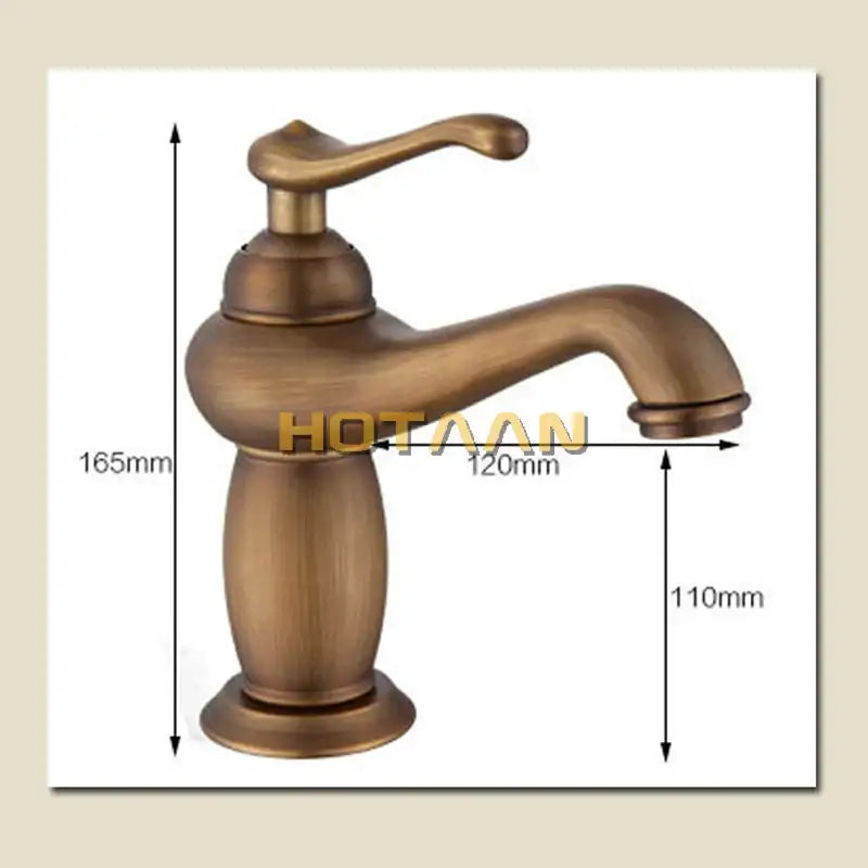 Antique bronze brass basin faucet by decorbites with single handle and curved spout luxury europe style tap