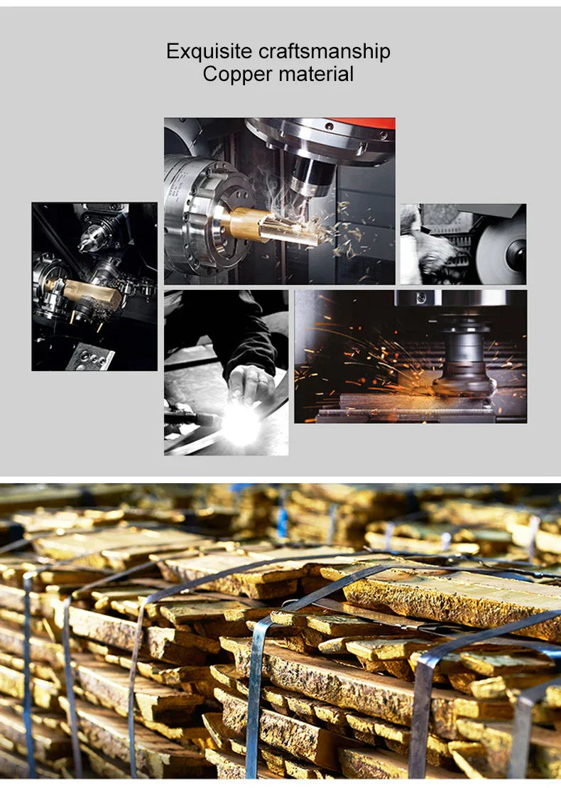 Copper-colored metallic ingots stacked in bundles as raw material for decorbites antique bronze pull out kitchen faucet