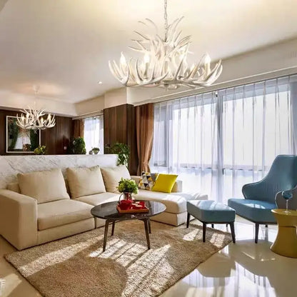 Decorbites antler pendant chandelier white antler-shaped lighting fixture for home decor and lighting fixtures