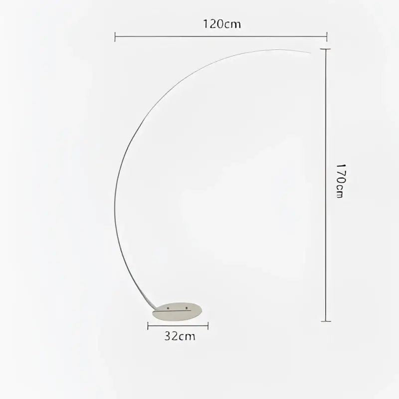 Modern curved decorbites arc led floor lamp with sleek metallic finish and minimalist nordic design with remote control