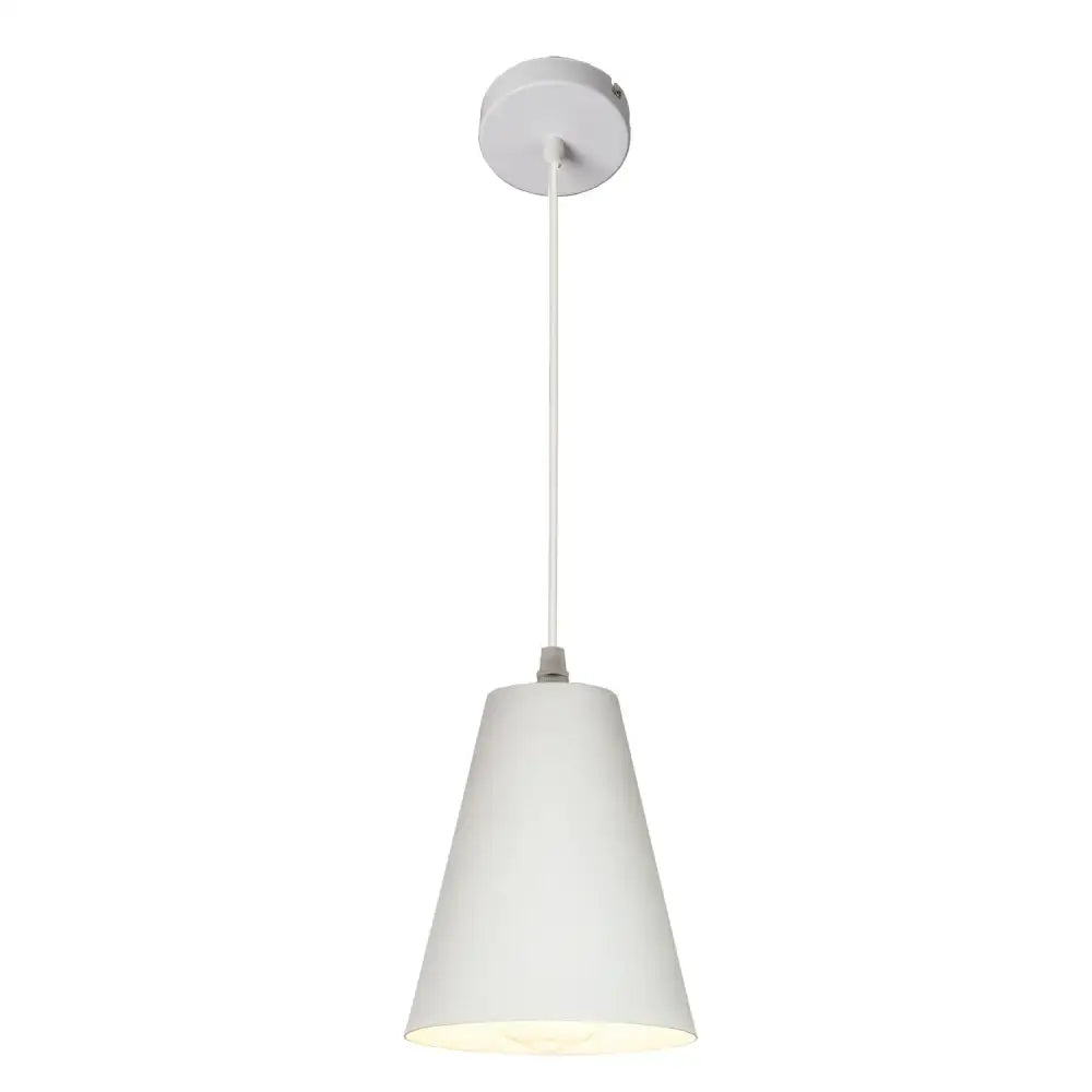 White conical pendant lamp with matte finish and minimalist design from decorbites art colorful for modern dining room lighting