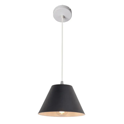 Black conical pendant lamp with a matte finish and warm interior from decorbites art colorful for modern dining room lighting