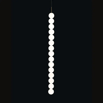 DecorBites art deco pendant light with ten opaque white glass bulbs on a gold chrome rod LED design