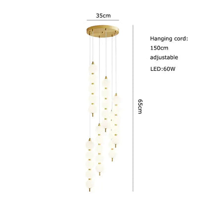 Gold-toned pendant light with frosted glass globes by DecorBites Art Deco LED glass pingpong pendant light in gold chrome black